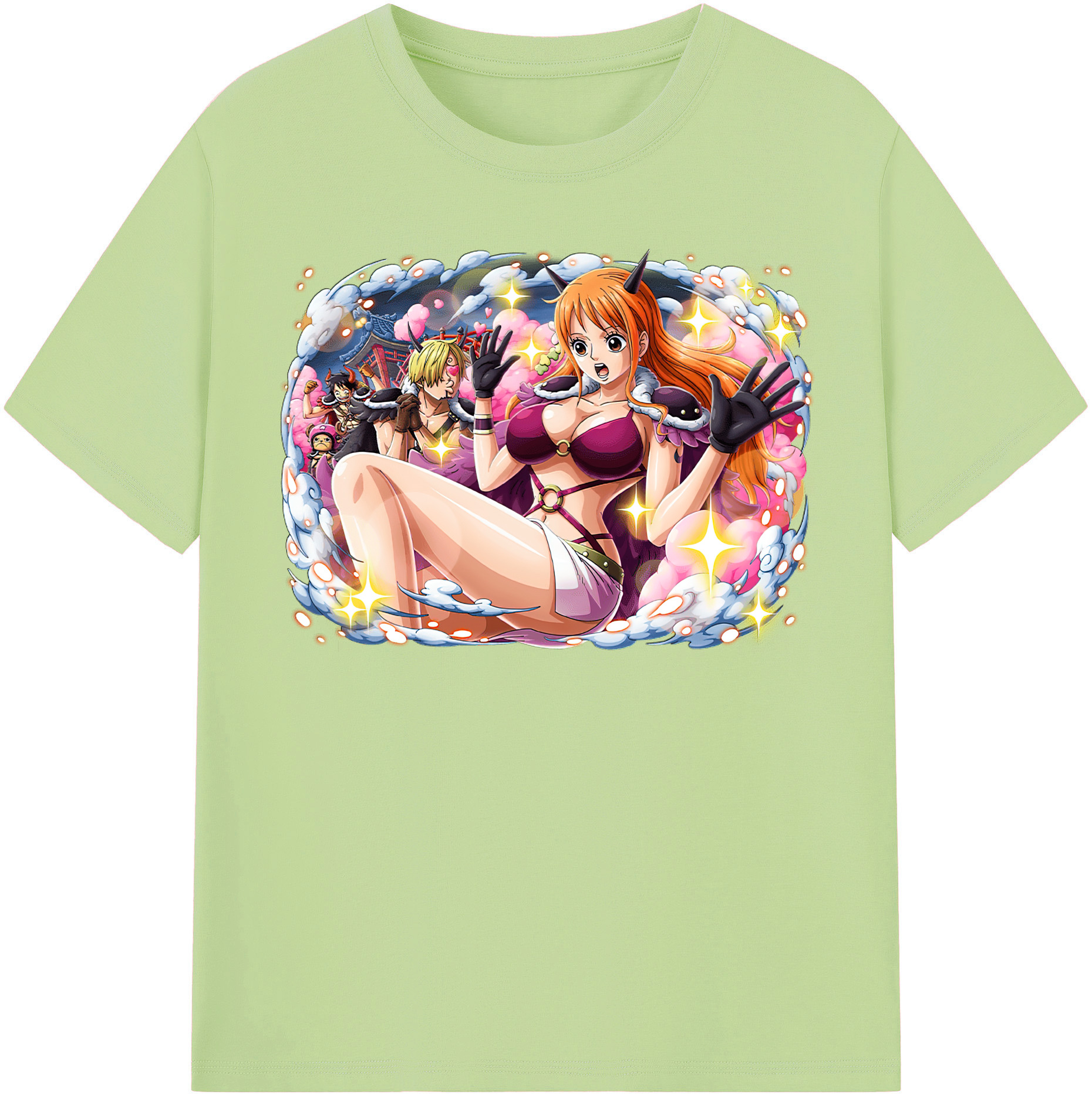 ワンピース ナミ ONE PIECE Nami 綿100％半袖Tシャツ（フロントプリント）